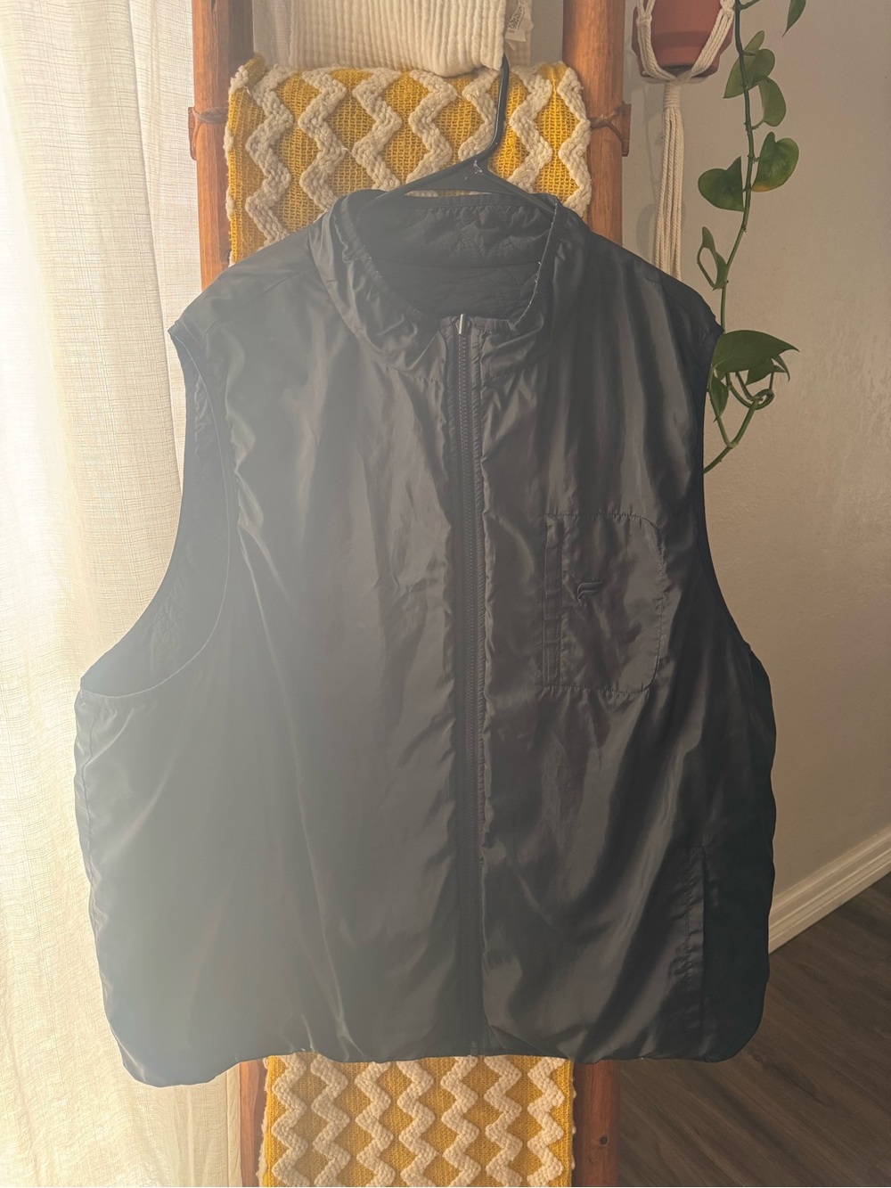 Men's Black Reversible Vest